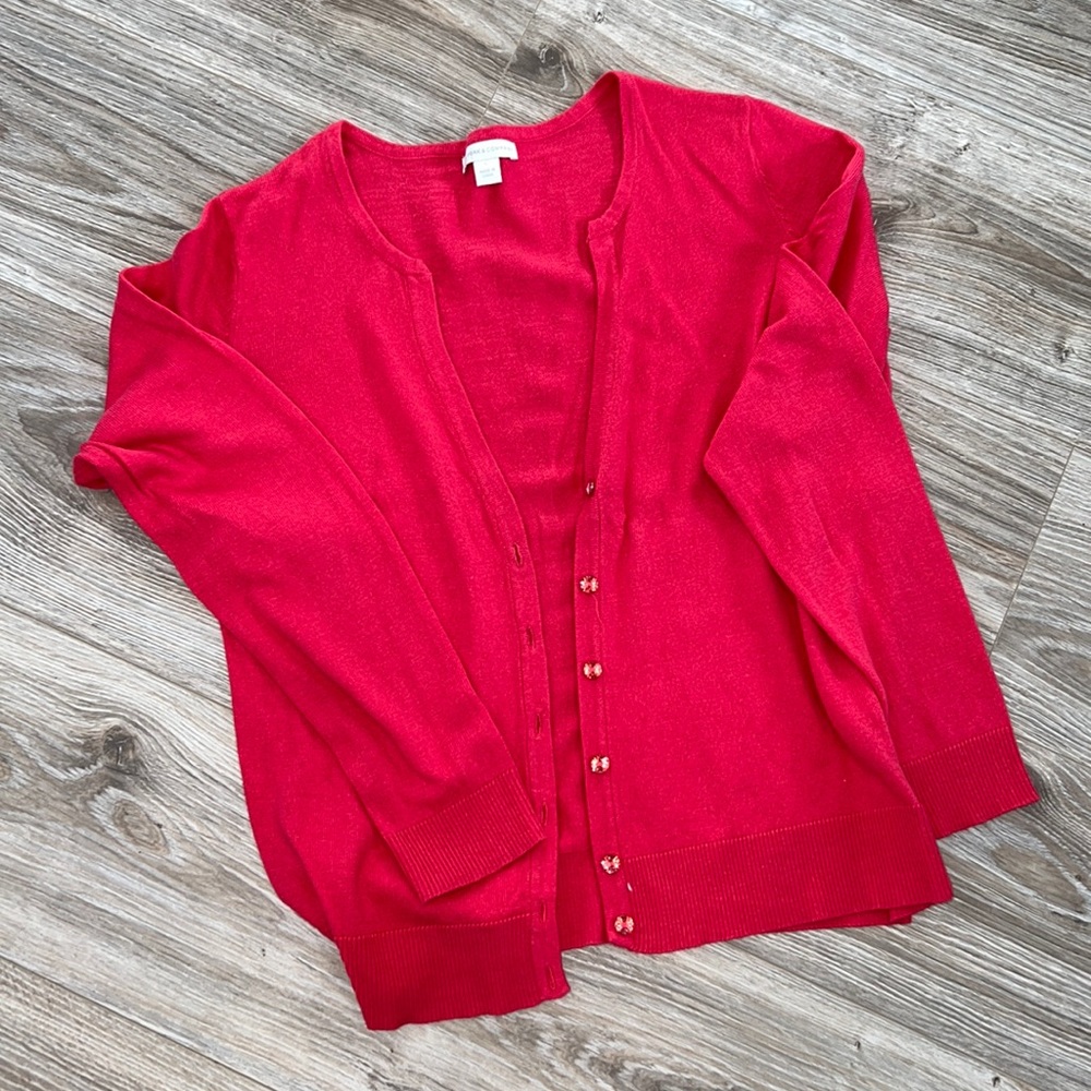 New York and Co hot pink cardigan